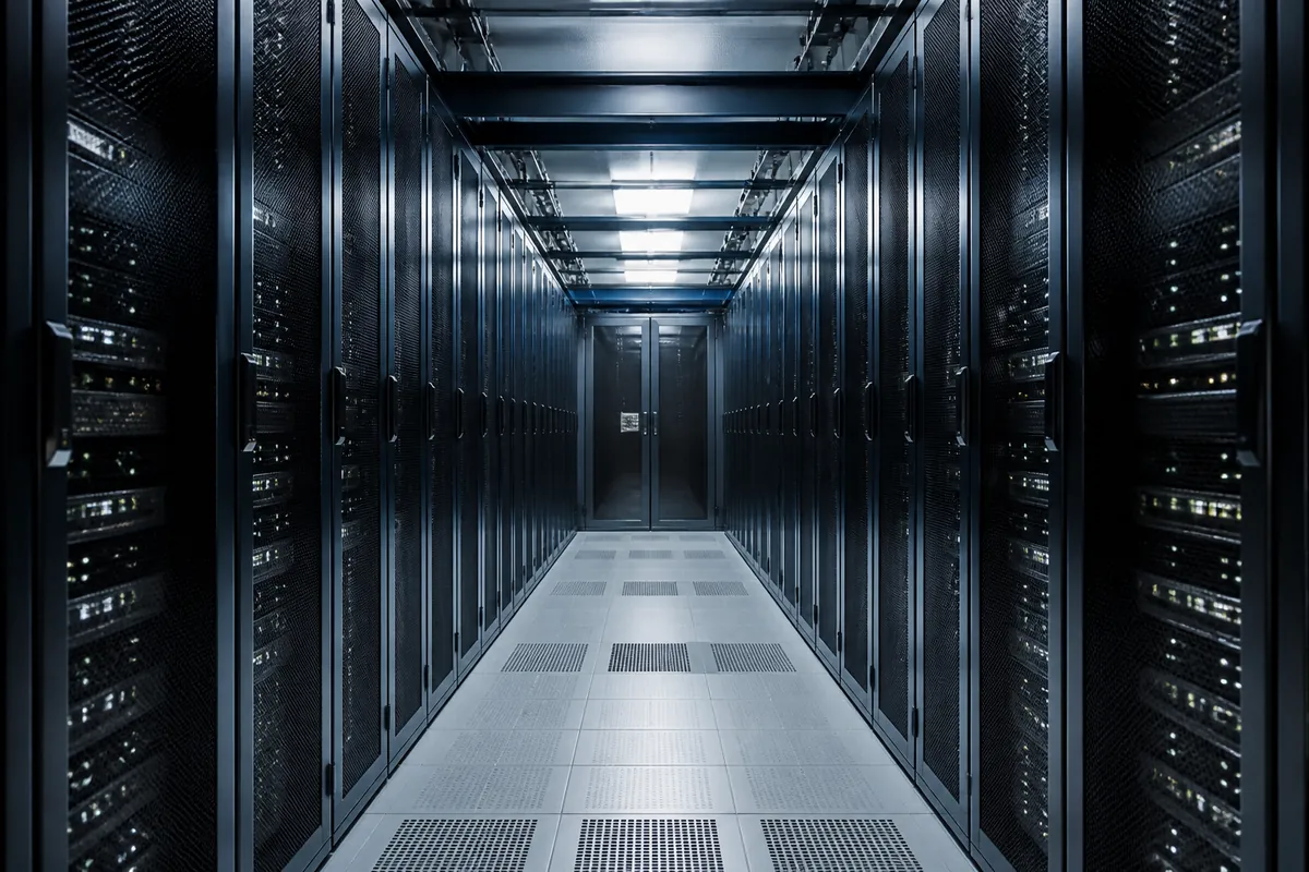 Modern data-centre server hall
